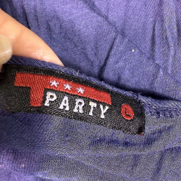 T Party Womens L Navy Pink Tie Dye Cardigan Top Boho Chic Hippie Flowy - Picture 7 of 8